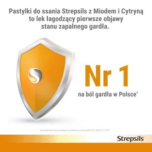 RECKITT BENCKISER (POLAND) S.A. RECKITT BENCKISER POLAND) S.A Strepsils z miodem i cytryną na ból gardła 36 tabletek - Przeziębienie i grypa - miniaturka - grafika 9