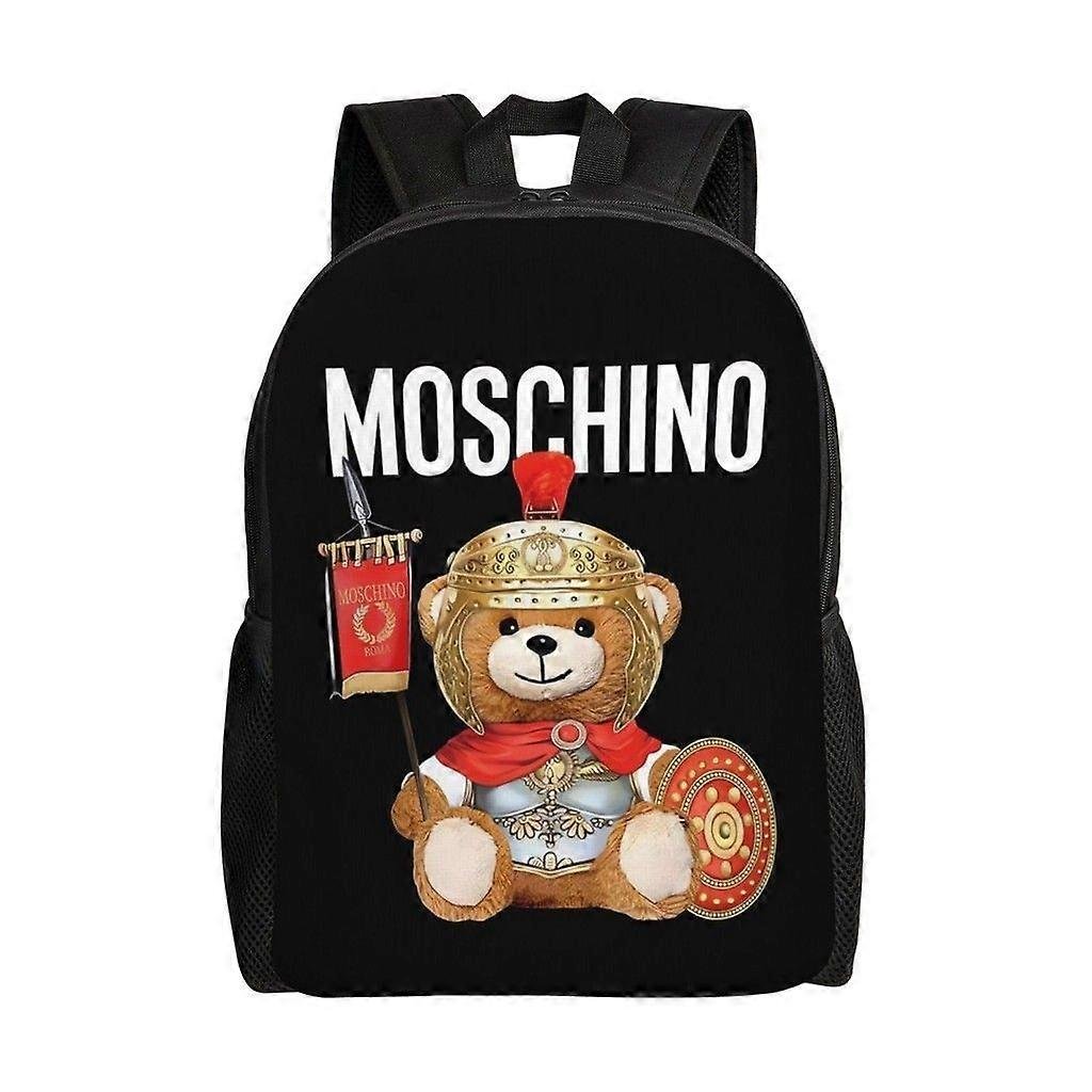 Moschino Wszechstronny plecak Zmywalny plecak szkolny w stylu casual Modna torba na komputer z tkaniny Oxford Unisex-hjka3101