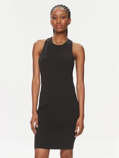 Calvin Klein Swimwear Sukienka plażowa KW0KW02480 Czarny Regular Fit - Sukienki - miniaturka - grafika 1