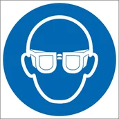 Akcesoria BHP - Tabliczka NAKAZ STOSOWANIA OCHRONY OCZU 30x30cm PCV 3mm - miniaturka - grafika 1