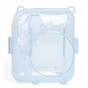 Futerał Etui Pokrowiec Case Do Fujifilm Fuji Instax Mini 12 + Naklejki I Kieszeń Na Zdjęcia / Ucieczka Z Ziemi / Niebieski Brokat - Paski, szelki, uprzęże foto - miniaturka - grafika 1