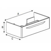 Szafki łazienkowe - New Trendy WML-9195 Szafka podumywalkowa SFERO 88,5x26,5x50 - miniaturka - grafika 1