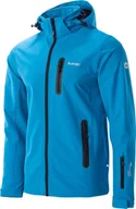 Kurtki męskie - Męska kurtka przejściowa softshell membrana 10000mm Nikos II niebieska rozmiar XXL - miniaturka - grafika 1