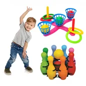 Zabawki do piasku - Zestaw Zabawek dla Dzieci: Serso Mix i Kręgle w Koszyku - miniaturka - grafika 1