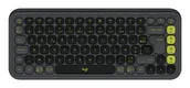 Klawiatury - Logitech POP Icon Keys klawiatura Uniwersalne Bluetooth AZERTY Francuski Grafitowy, Zielony - miniaturka - grafika 1