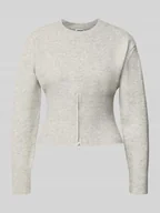 Swetry damskie - Sweter z dzianiny z prążkowanymi wykończeniami model ‘SLOAN’ - miniaturka - grafika 1