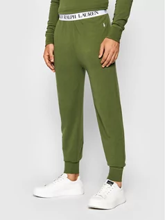 Spodnie sportowe męskie - Polo Ralph Lauren Spodnie dresowe Spn 714833978005 Zielony Regular Fit - grafika 1