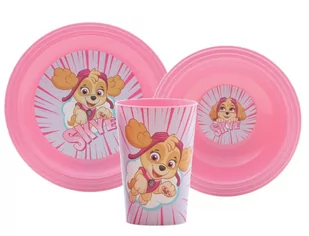 Zestaw Obiadowy Dla Dzieci Psi Patrol Pink 3-Elementowy Nickelodeon - Zestawy naczyń dla dzieci - miniaturka - grafika 1