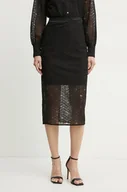 Spódnice - Karl Lagerfeld spódnica kolor czarny midi ołówkowa 246W1202 - miniaturka - grafika 1