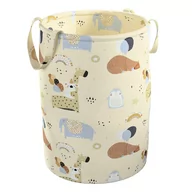 Pudła i pojemniki do przechowywania - Kosz na zabawki Tobi, beżowy, 40x50cm, Magic Collection - miniaturka - grafika 1