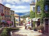 Malowanie po numerach - Uliczkami Prowansji - Malowanie po numerach 50x40 cm - miniaturka - grafika 1