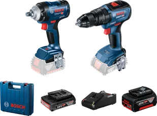 Zestaw Combo 2 narzędzi udarowych Bosch GSB 18V-50 + GDS 18V-400 0 601 9K0 003 - Zestawy elektronarzędzi - miniaturka - grafika 1