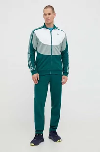 adidas dres męski kolor zielony - Dresy męskie - miniaturka - grafika 1
