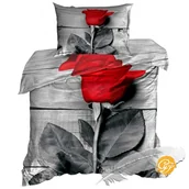 Pościel - Pościel 3D Bawełna Satyna 140X200Cm Róża - miniaturka - grafika 1