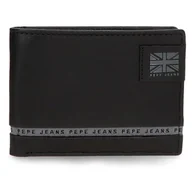Portfele - Pepe Jeans Portfel z portfelem z portfelem czarny 12,5x9,5x1 cm Skóra by Joumma Bags, Czarny (Black), Talla única, Portfel z portfelem - miniaturka - grafika 1