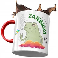 Kubki - Kubek Czerwony Śmieszny Żajebioza Prezent z Nadrukiem ze Zdjęciem + Opakowanie na prezent (wzór 01) - miniaturka - grafika 1