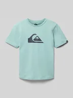 Koszulki dla chłopców - T-shirt z nadrukiem z logo - miniaturka - grafika 1