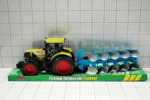 Traktor z maszyną rolniczą pod kloszem GAZELO - Samochody i pojazdy dla dzieci - miniaturka - grafika 1