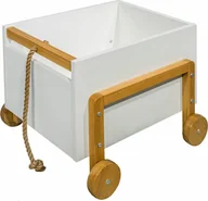 Pojemniki na zabawki - Elior Biały kontenerek na zabawki - Benny 3S - miniaturka - grafika 1