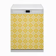 Dekoracje domu - Mata Bluedecor Magnes na zmywarkę Żółto biały wzór 60x80 - miniaturka - grafika 1