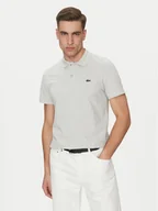 Koszulki męskie - Lacoste Polo DH5522 Szary Regular Fit - miniaturka - grafika 1