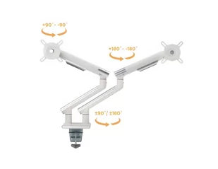 Uchwyt sprężynowy na biurko, podwójne ramię, HDWR SolidHand-BS02 - Uchwyty do monitorów - miniaturka - grafika 1