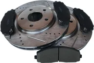 Tarcze hamulcowe - Przednie klocki + WIERCONE tarcze hamulcowe 330mm Chrysler Pacifica 2017- - miniaturka - grafika 1