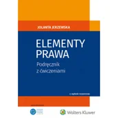 Prawo - Jerzewska Jolanta Elementy prawa Podręcznik z ćwiczeniami - mamy na stanie, wyślemy natychmiast - miniaturka - grafika 1