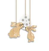 Dekoracje domu - Arpex Ozdoba wielkanocna drewniana Pisanka zając WN9342 3 szt. - miniaturka - grafika 1