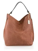 Torebki damskie - Anna Morellini Skórzana torebka "Sebastiana" w kolorze brązowym - 38 x 36 x 14 cm - miniaturka - grafika 1