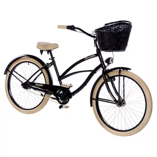 Rower miejski damski La Donna Night Cream 7B +KOSZ rama 19,5" koło 26" ham. v-brake - Rowery - miniaturka - grafika 1