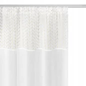 Firany - Firana 140 x 270 Dekoracyjna Nord Taśma Biały - miniaturka - grafika 1