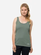 Koszulki i topy damskie - Koszulka na ramiączkach damska Jack Wolfskin Pack & Go Tank W 1807283-4151 L Zielona (4064993699500) - miniaturka - grafika 1