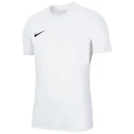 Koszulki sportowe męskie - Koszulka męska piłkarska Nike Park VII – Dri Fit r. XL 188cm biała - miniaturka - grafika 1