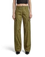 Spodnie damskie - G-STAR RAW Damskie spodnie cargo Judee, Zielony (Dark Olive D23569-d387-c744), 27W / 34L - miniaturka - grafika 1
