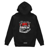 Odzież do sportów motorowych - Czarna bluza z kapturem TOYOTA Supra MK4 SAKURA-XS - miniaturka - grafika 1