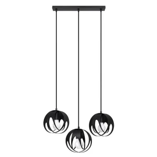 Czarna stalowa lampa wisząca nad stół w stylu loft - 7X A190 Xebik - Lampy sufitowe - miniaturka - grafika 1