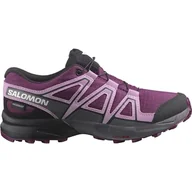 Buty dla chłopców - Salomon Dziecięce buty Speedcross Climasalomon Waterproof Hiking Shoe, Plum Caspia Orchid Bouquet Black, 39 EU - miniaturka - grafika 1