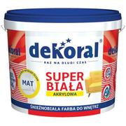 Farba Dekoral Super Biała 10 l