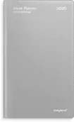 Druki akcydensowe - Mayland-Burde Week Planner w formacie poziomym srebrny winyl 2026 - miniaturka - grafika 1