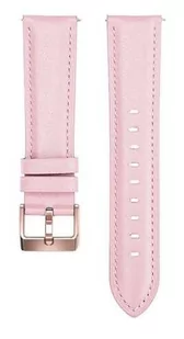 opaska pasek bransoleta LEATHER Garmin GARMIN VENU 2S / VENU 3S / Vivoactive 4S / Huawei Watch GT 4 41mm 18mm różowa - Akcesoria do smartwatchy - miniaturka - grafika 1