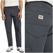 Spodnie męskie - Lee CARGO PANT Dark Muted Gray WORKWEAR spodnie materiałowe bojówki W31 L32 - miniaturka - grafika 1