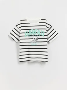 Reserved - T-shirt z nadrukiem Snoopy - wielobarwny - Koszulki dla dziewczynek - miniaturka - grafika 1