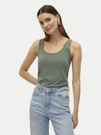 Koszulki i topy damskie - Vero Moda Top Lulu 10323756 Zielony Regular Fit - miniaturka - grafika 1