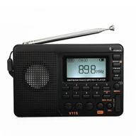 Radia - Przenośne radio, małe radio ładowalne, radio FM AM SW do domu, na zewnątrz i w sytuacjach awaryjnych (czarne) - miniaturka - grafika 1