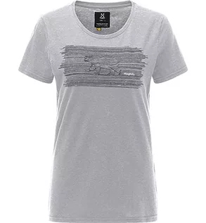 Koszulki i topy damskie - Haglöfs 605441_2A5 TRĘD Tee Print Women T-Shirt Damski Beton Rozmiar S, betonu, S - grafika 1