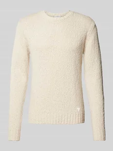 Sweter z dzianiny z naszywką z logo model ‘DEVEN’ - Swetry męskie - miniaturka - grafika 1