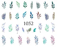 Sztuczne paznokcie i akcesoria - Naklejki wodne na paznokcie LIŚCIE - nr 1052 - miniaturka - grafika 1