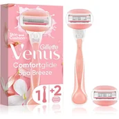 Maszynki do golenia i wkłady - Gillette Venus Comfortglide Breeze Spa - Maszynka do golenia + 2 wkłady - miniaturka - grafika 1