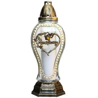 Lampiony i znicze - Znicz szklany 34 cm Z-47/ZŁ złoty - miniaturka - grafika 1